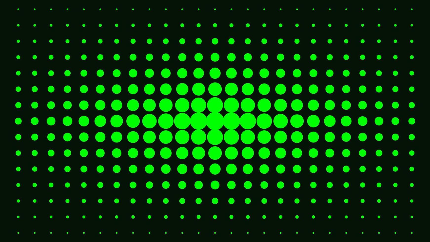 Green dots pattern halftones on dark gradient background. vector