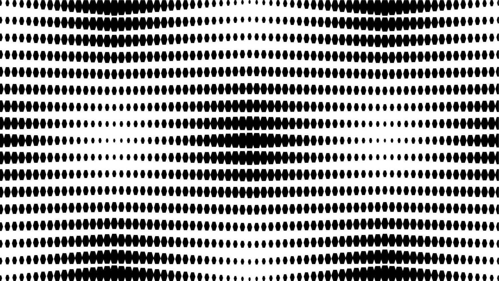 Black dots halftones on grey gradient background. Hexagonal shaped pattern wallpaper. vector