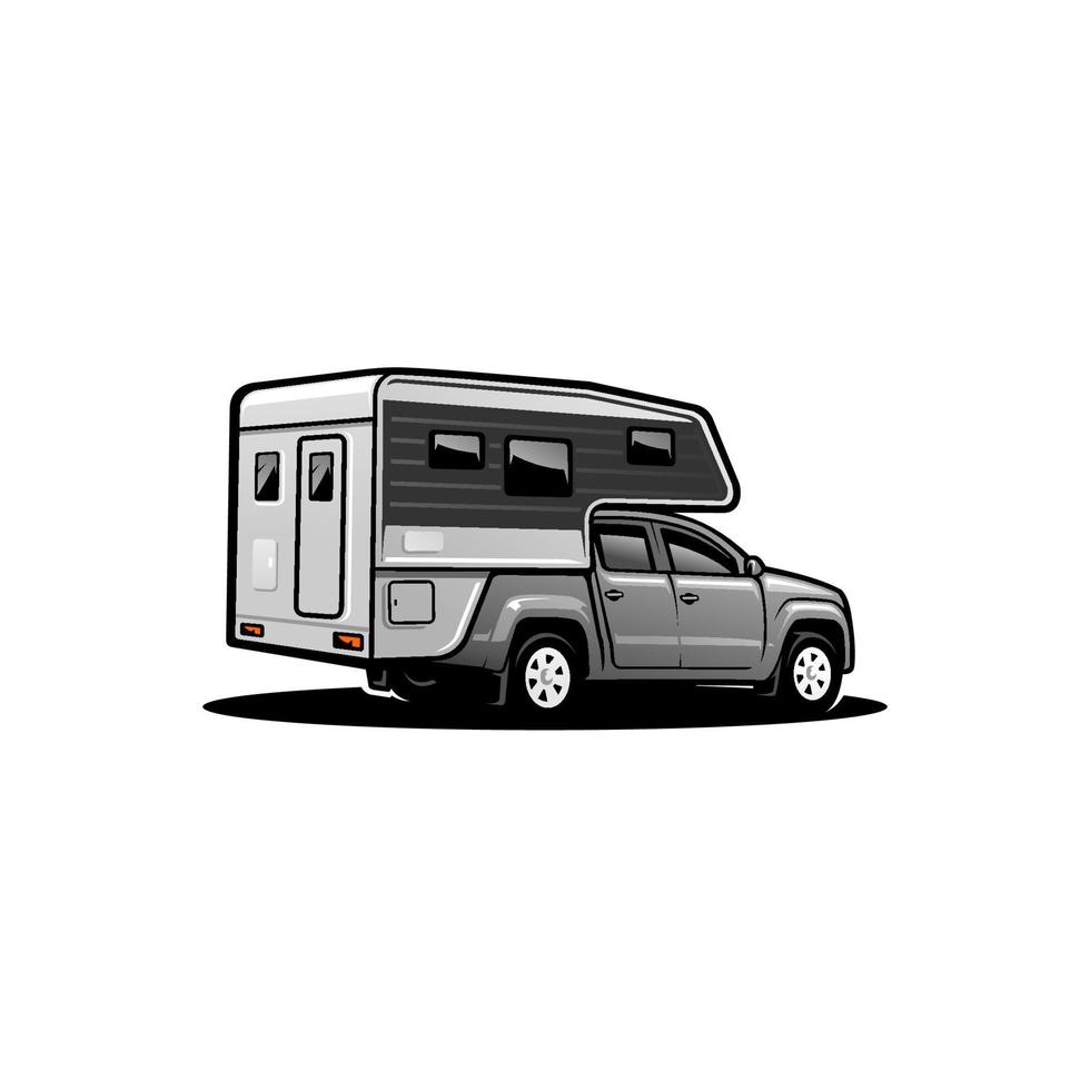 autocaravana de aventura - vector de autocaravana