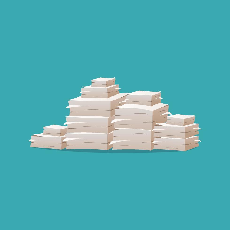 Pile of paper vector design illustration isolated