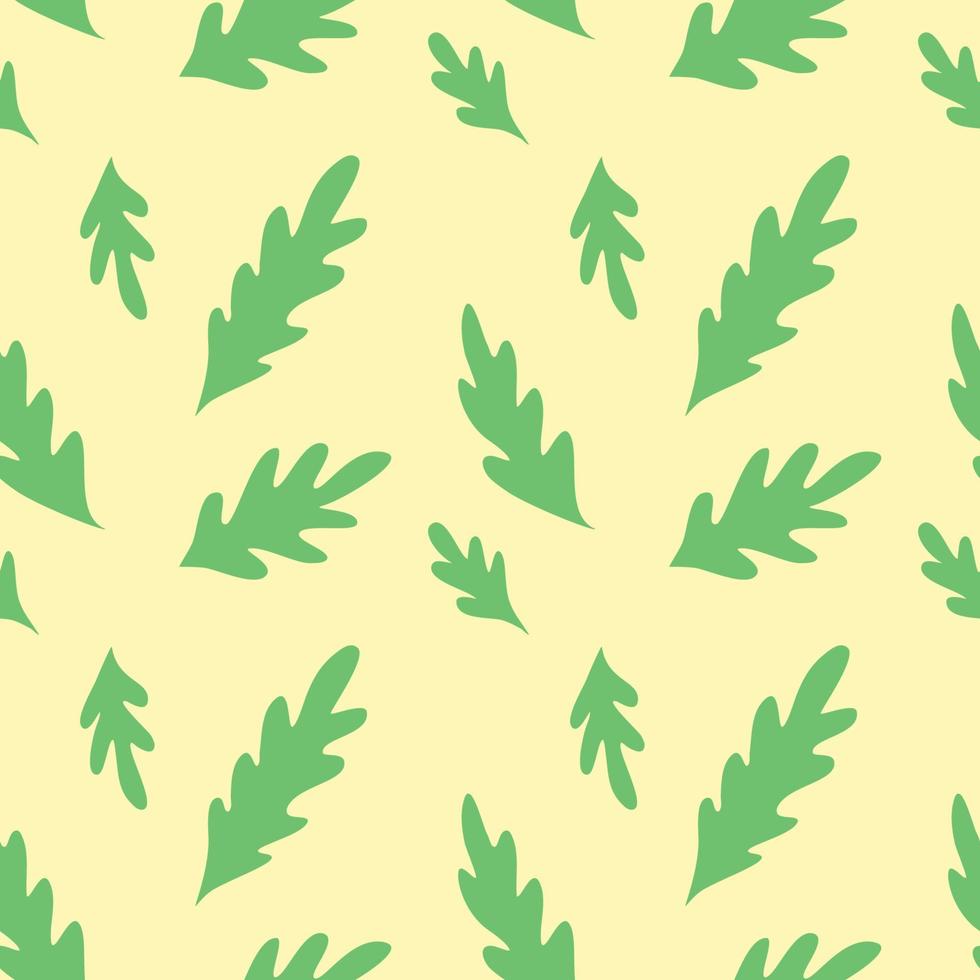 seamless background pattern with leaves botanic style vector