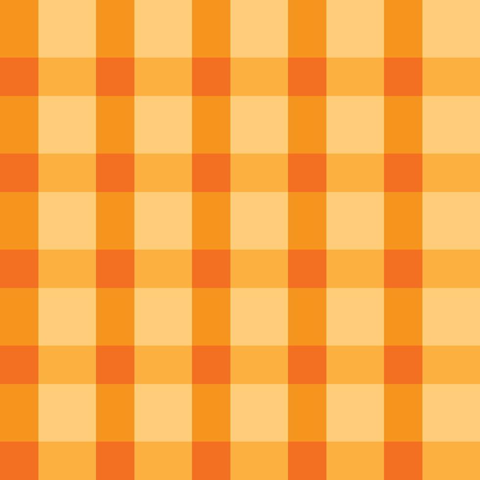 naranja de patrones sin fisuras patrón de tartán cuadrado simple gráfico de tela vector