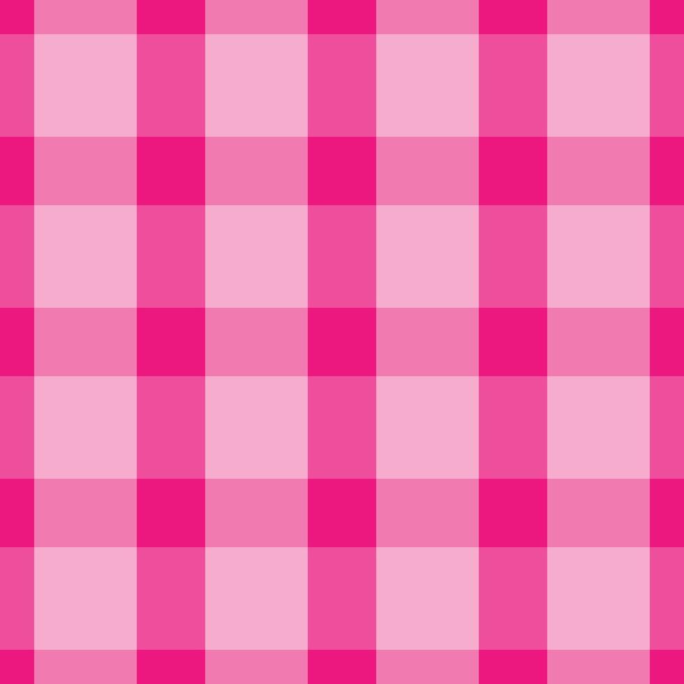 patrón de tartán cuadrado simple gráfico de tela rosa de patrones sin fisuras vector