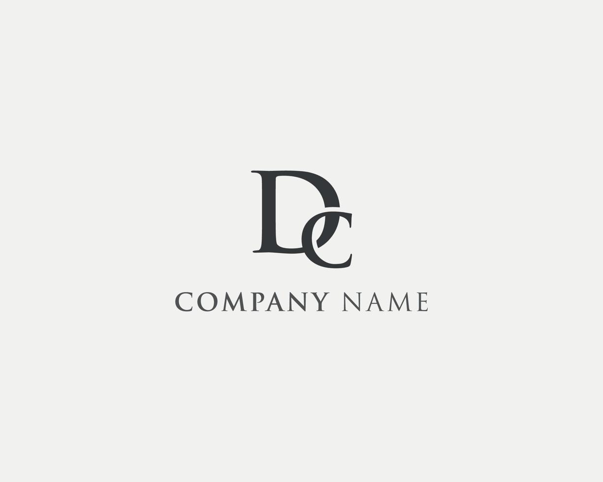 plantilla de diseño de logotipo de letra dc vector
