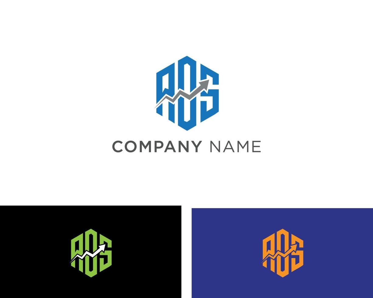 AOS Financial Arrow Logo Design vector