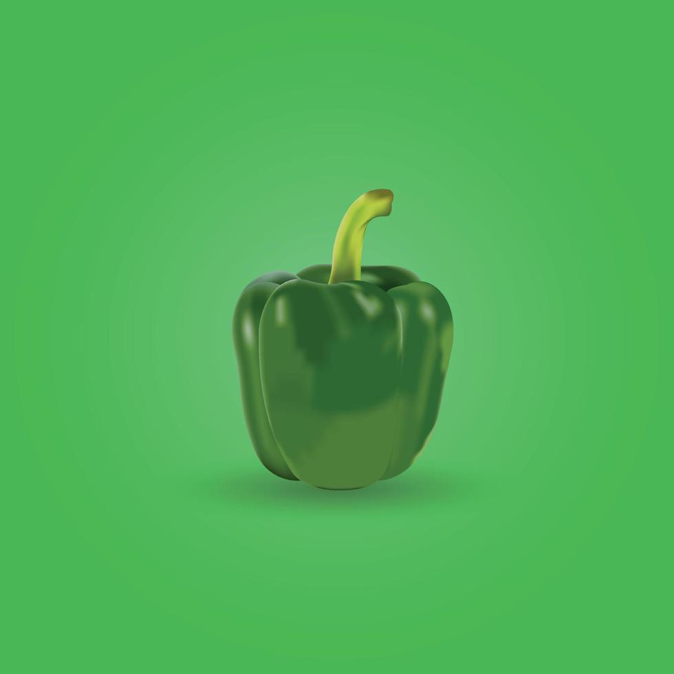 Beautiful Green Capsicum Vector