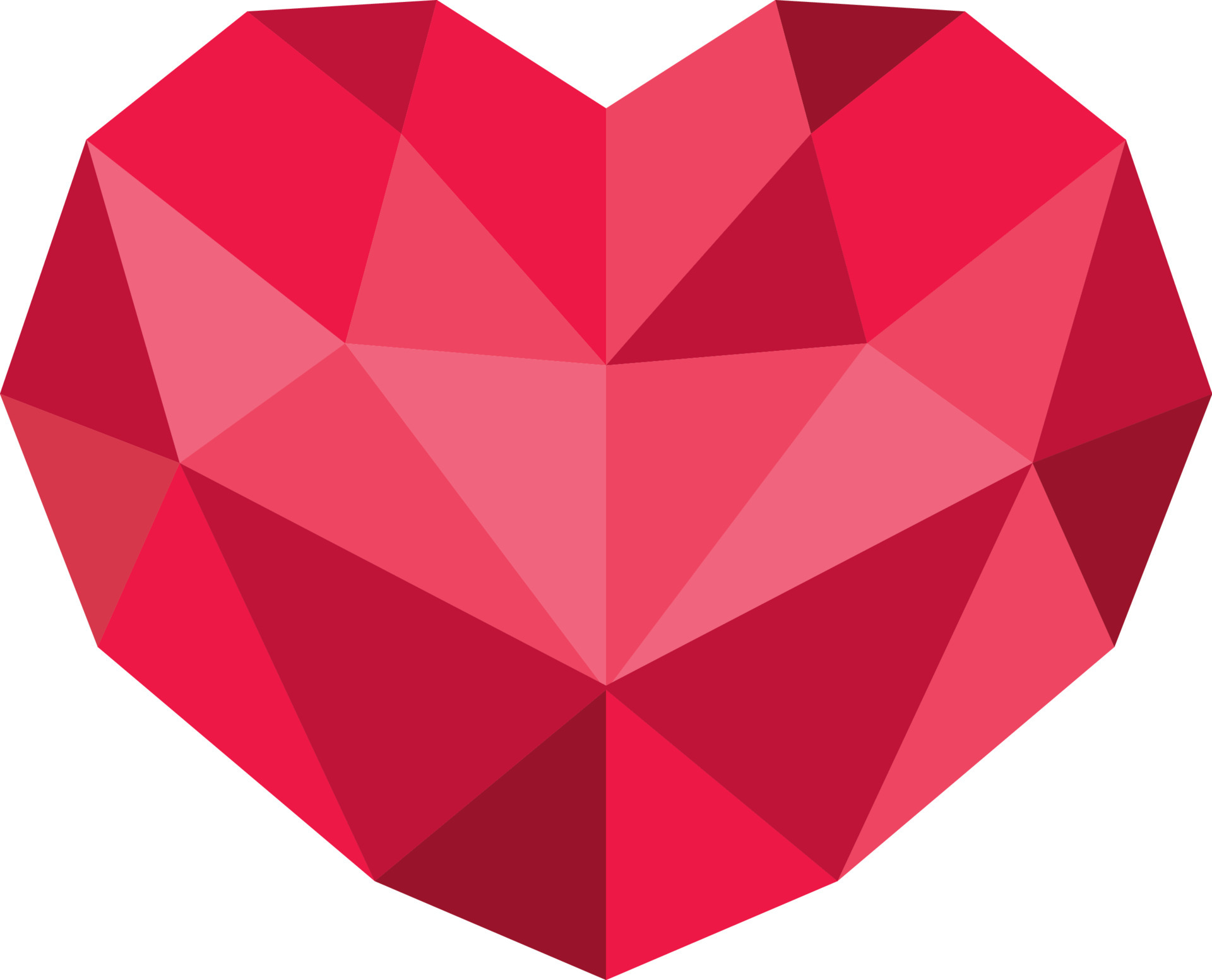 Red diamond heart isolated 5130590 Vector Art at Vecteezy