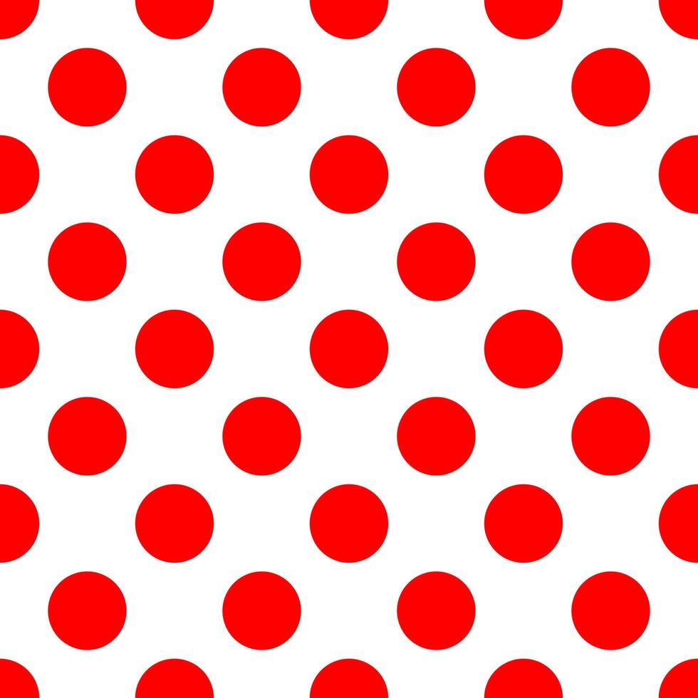 patrón de puntos sin fisuras. textura fluida con puntos rojos vector
