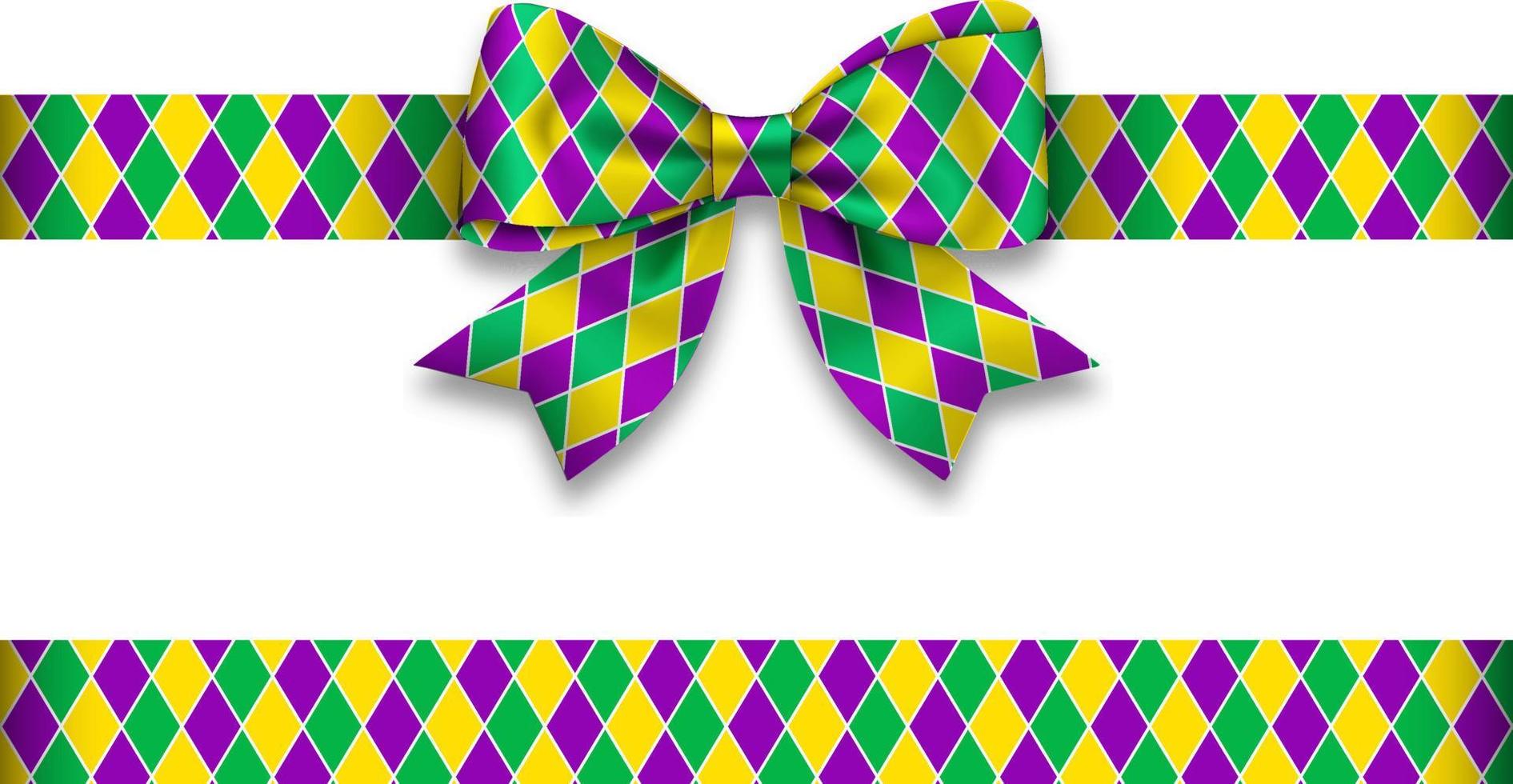 4 mardi gras ribbon