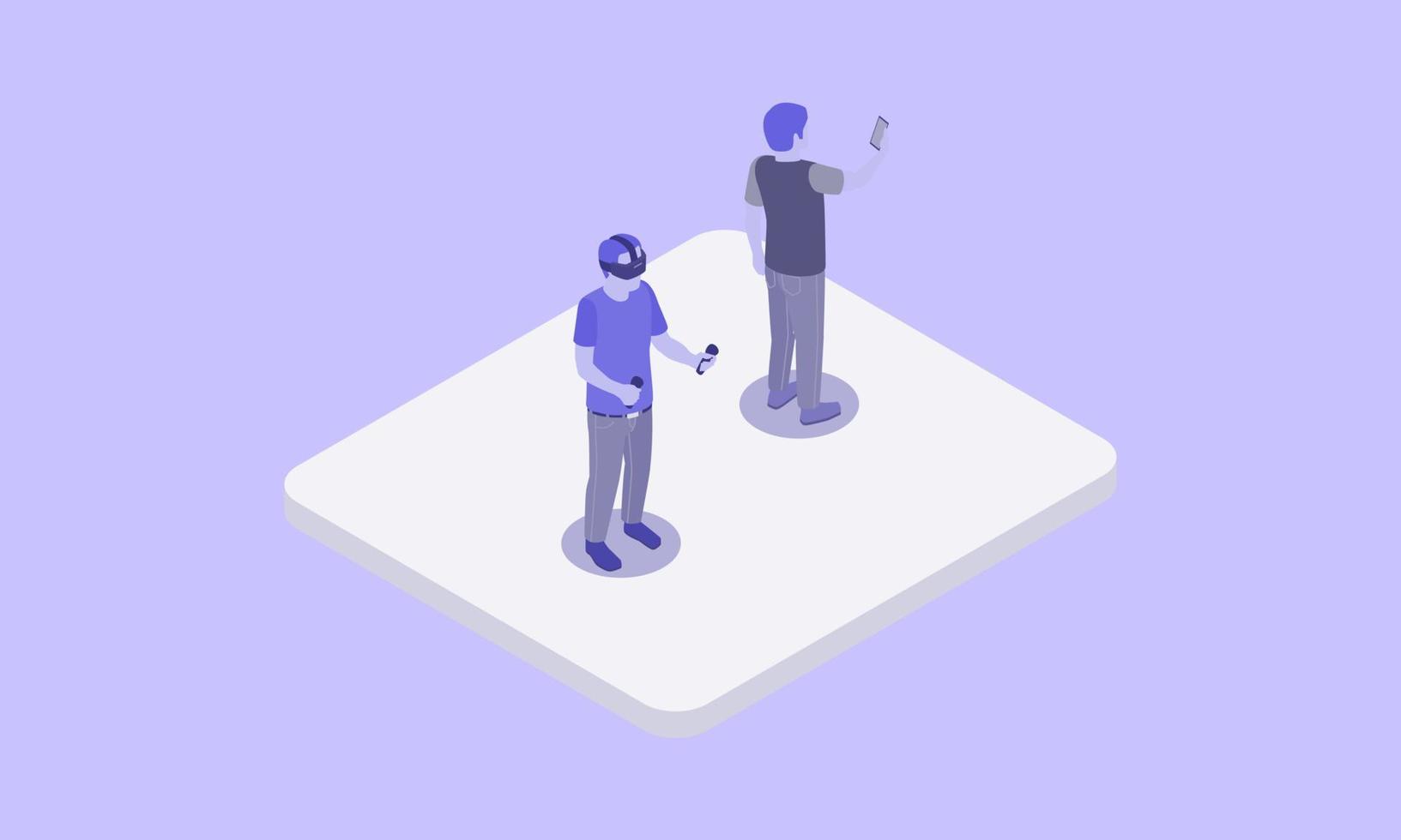 isometric concept with characters interactive terminals electronic vector