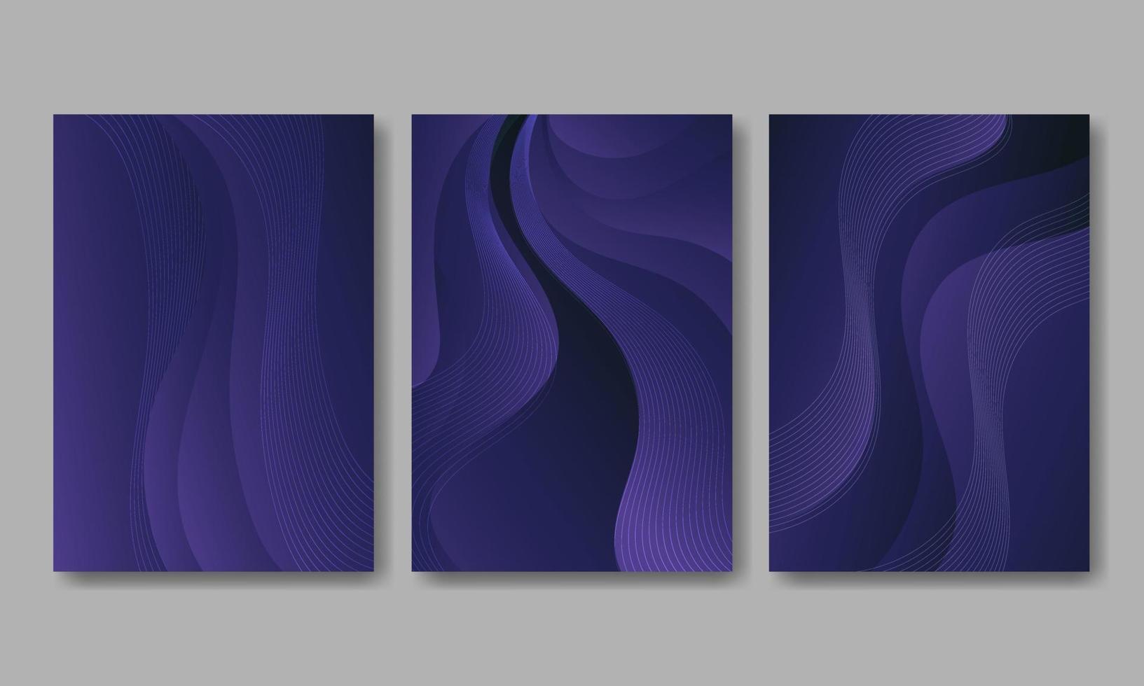 Set Design Cover Template With Colorful Liquid Effect vector
