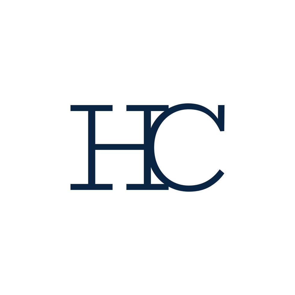 HC letter logo design vector on white background.