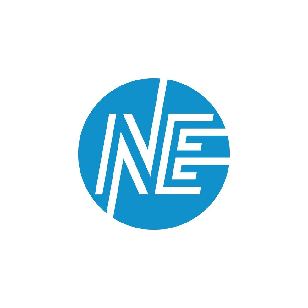 circle NE logo design concept. vector illustration.