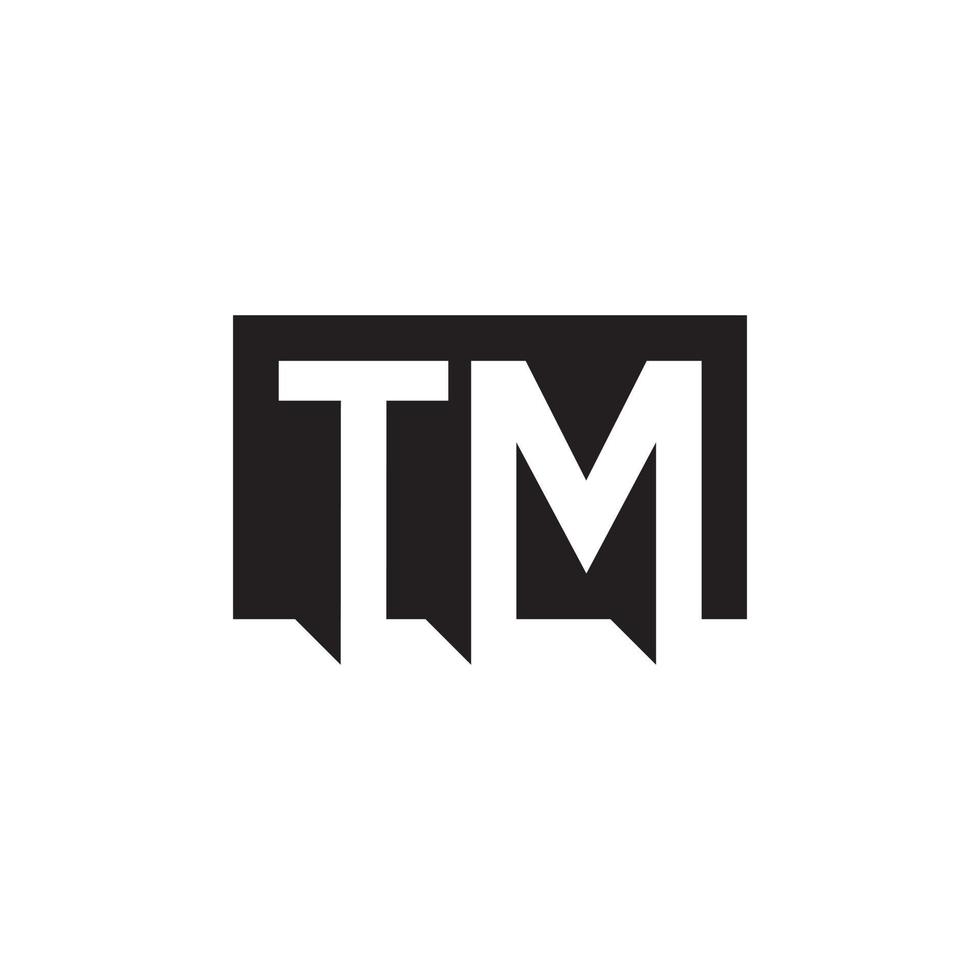 vector de diseño de logotipo de letra tm.