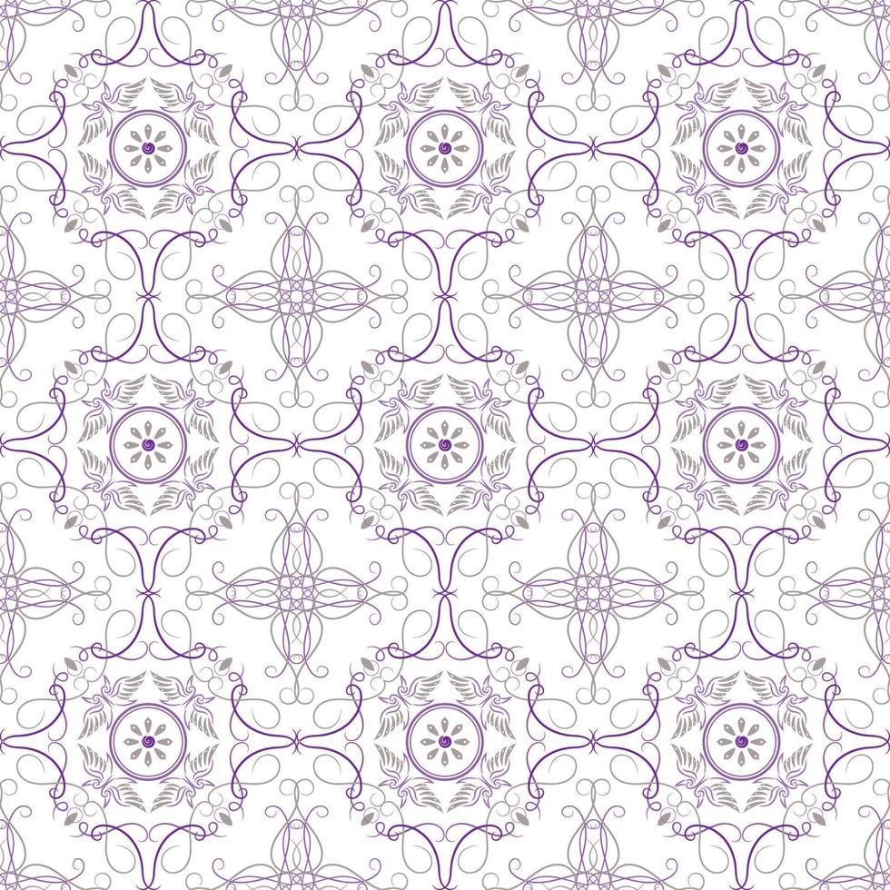 Vintage purple ornamental seamless pattern vector