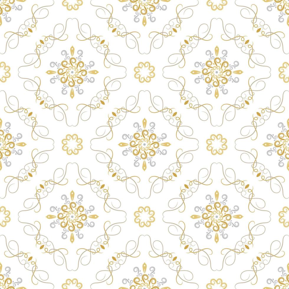 Vintage golden ornamental seamless pattern vector