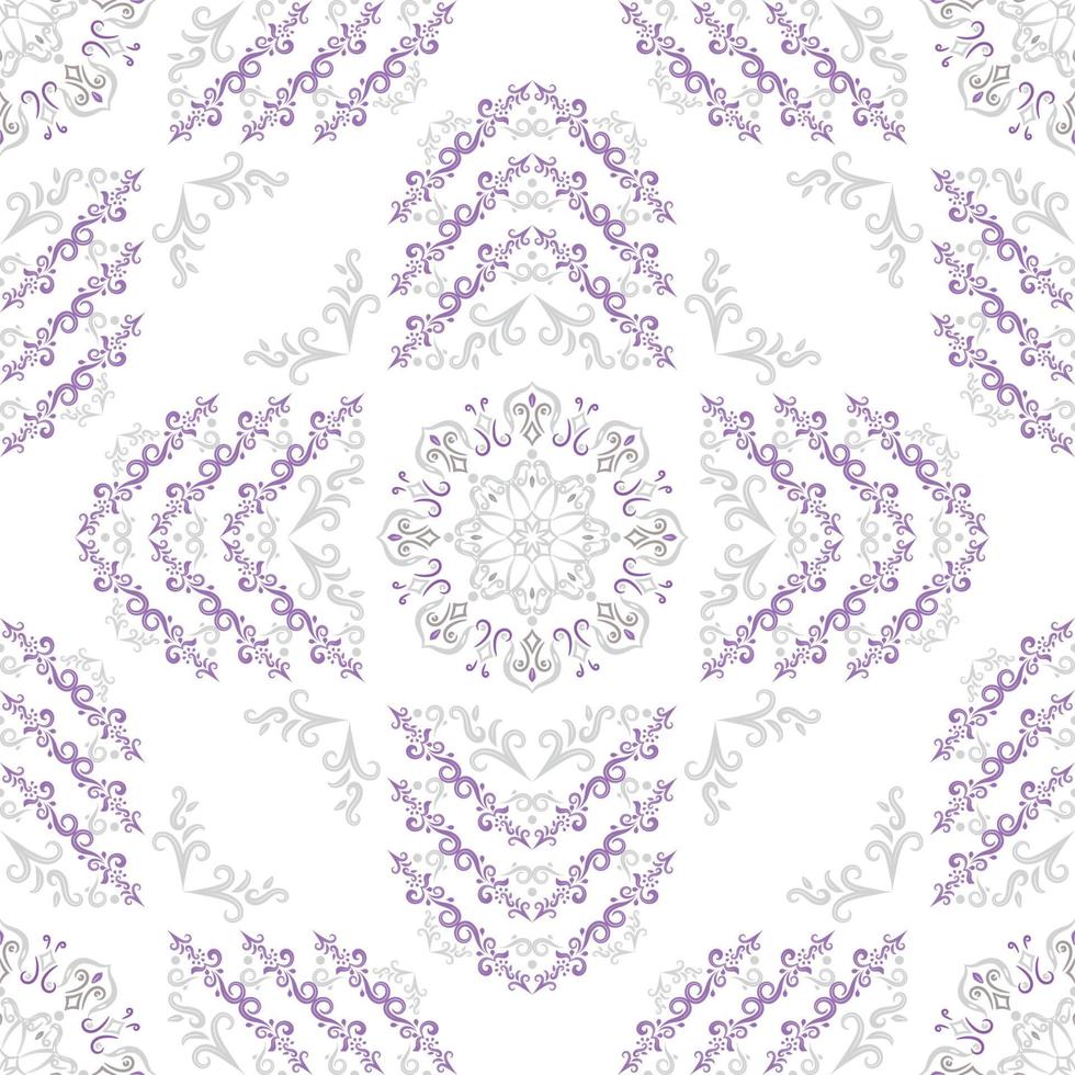 Vintage purple ornamental seamless pattern vector