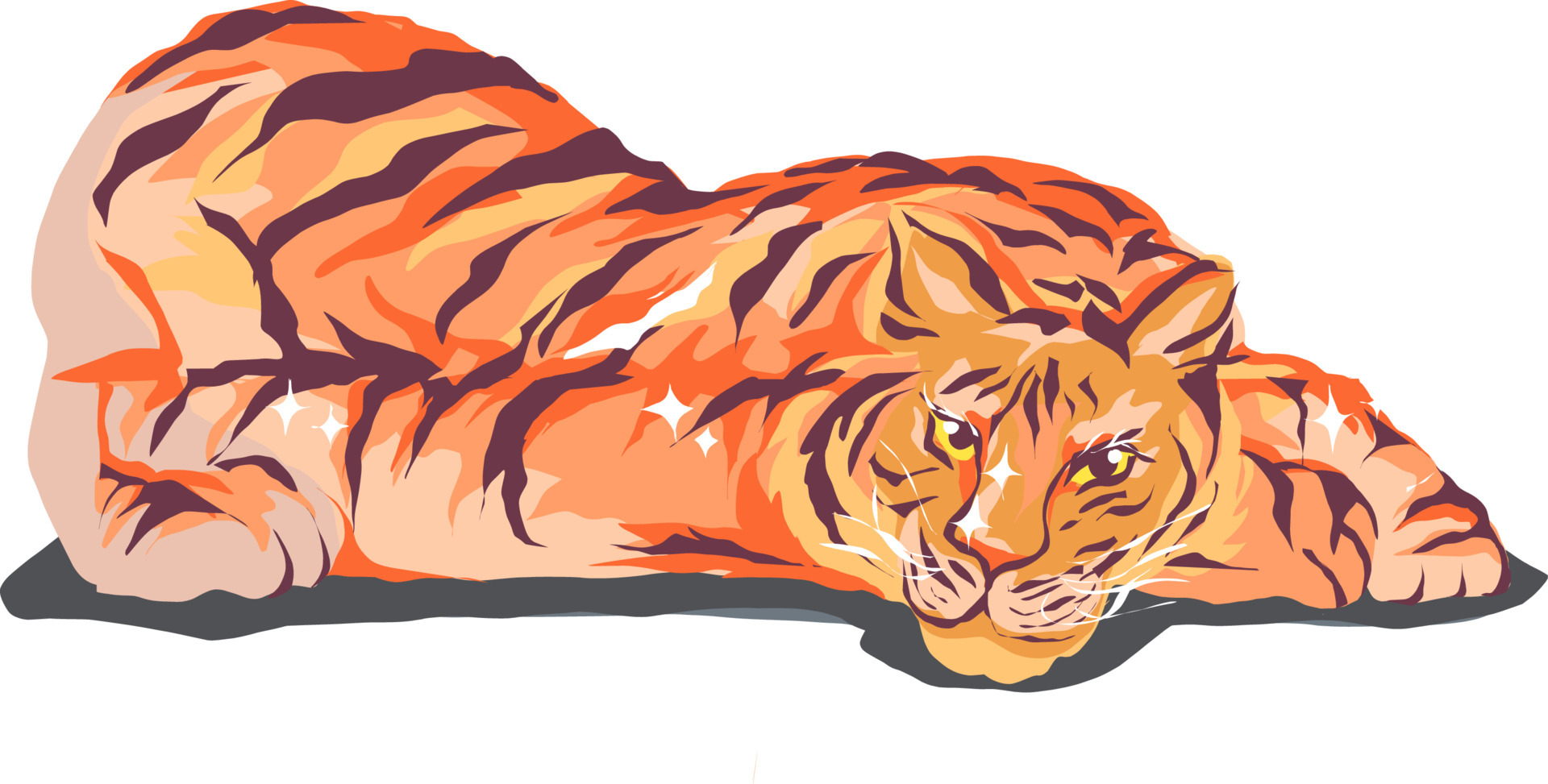 Vector illustration, Tiger lies down with heads on its paws. Transparent background. Wild animal, big cat, symbol of the year. Wildlife 5131093 Vector Art at Vecteezy Vector illustration, Tiger lies down with heads on its paws. Transparent background. Wild animal, big cat, symbol of the year. Wildlife 5131093 Vector Art at Vecteezy