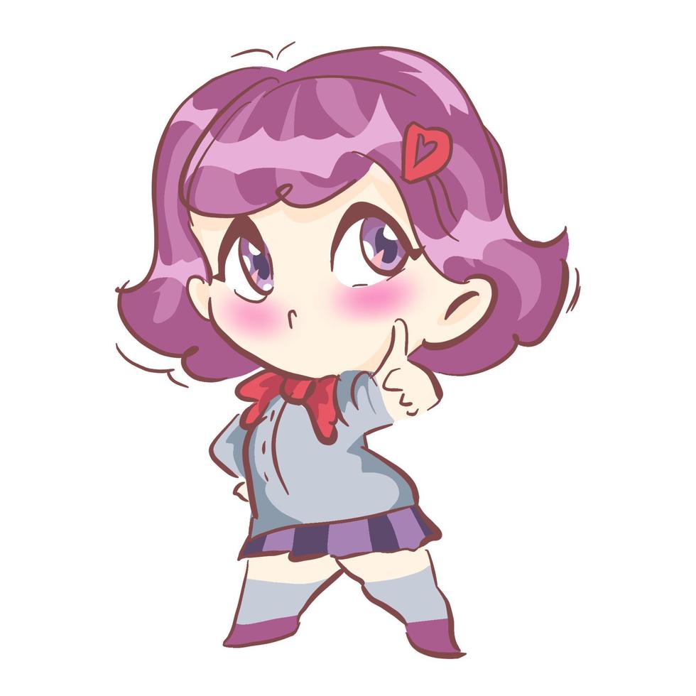 Cute kawaii happy girl wearing school uniform. Expressions, emotions, emoji. Pink, purple, violet, peri. Manga anime chibi art. Thumb up. Good job. 5131094 Vector Art at Vecteezy Cute kawaii happy girl wearing school uniform. Expressions, emotions, emoji. Pink, purple, violet, peri. Manga anime chibi art. Thumb up. Good job. 5131094 Vector Art at Vecteezy