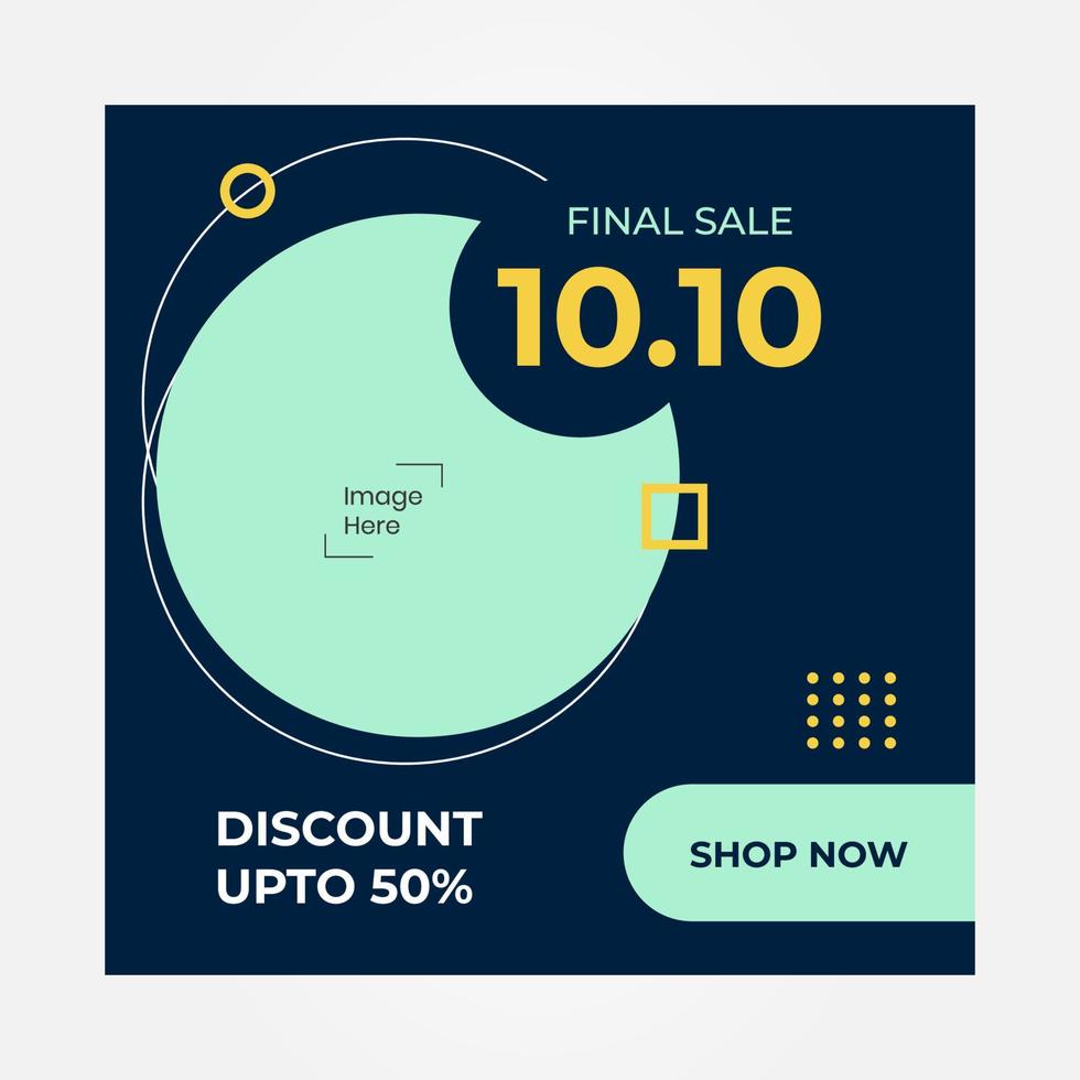 Post banner square final sale, suitable for content media social, media promotion vector