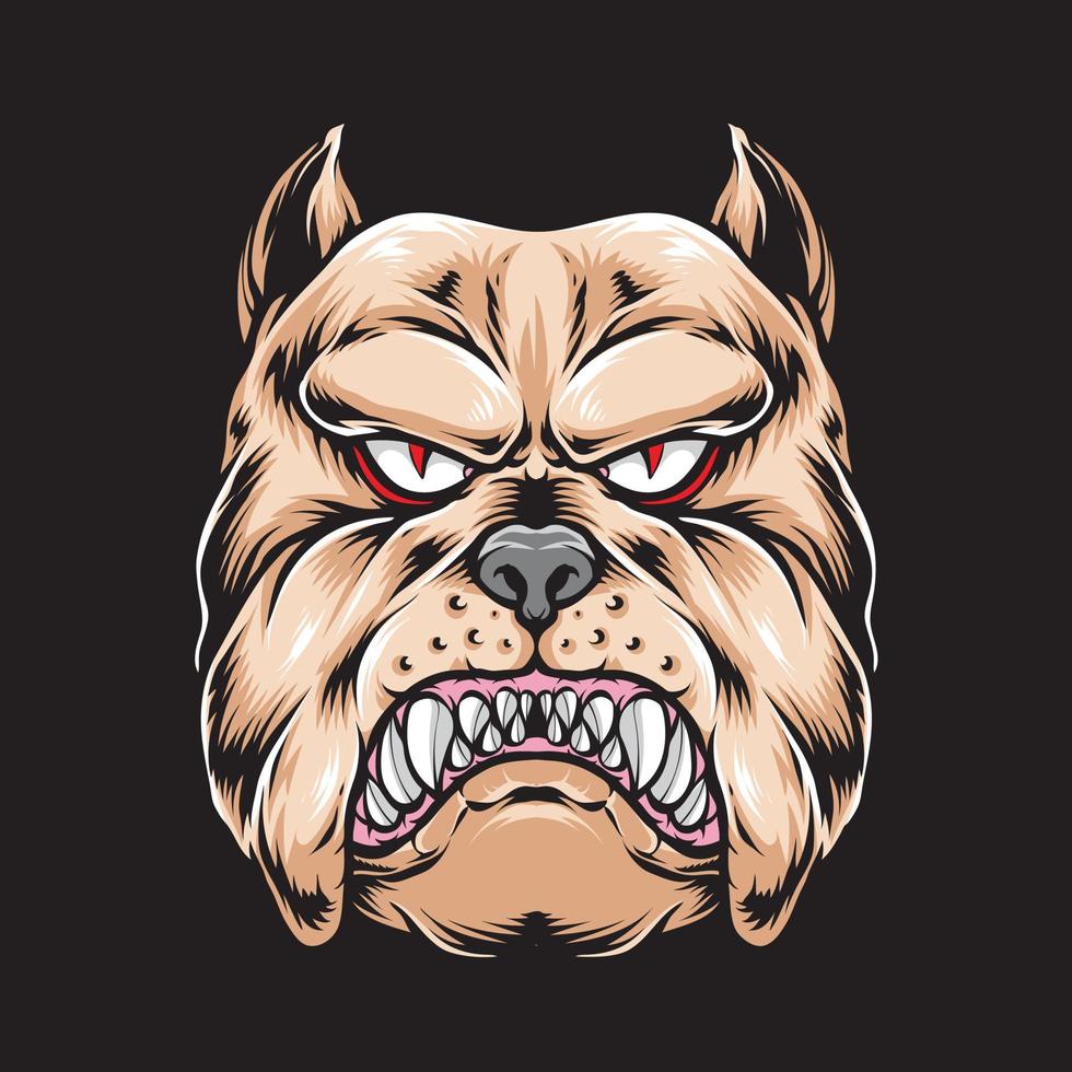 bulldog head vector and logo