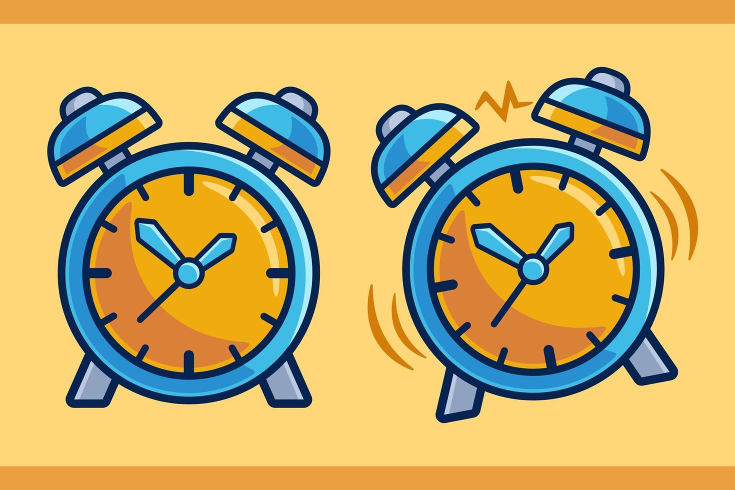 Ringing Alarm Clock Time Cartoon vector