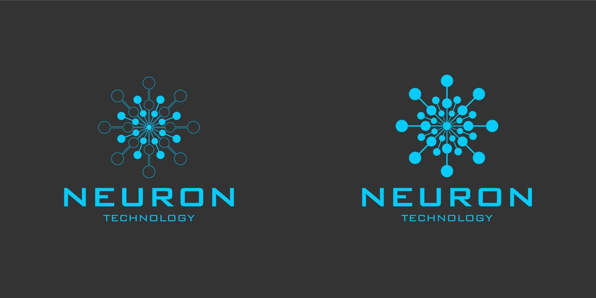 Abstract neuron logo. technology neuron symbol vector