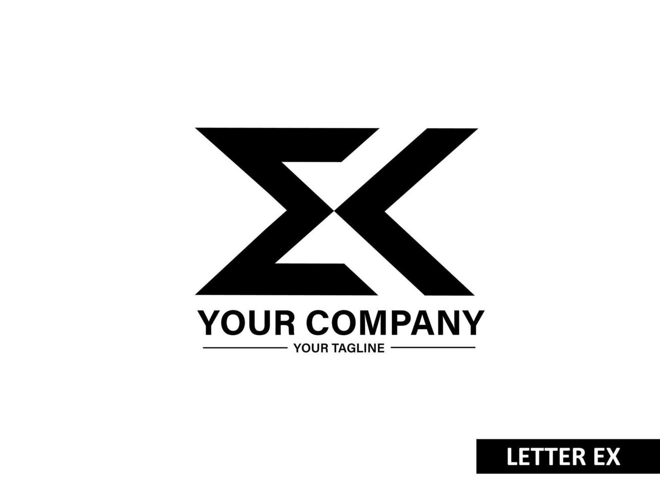 logo carta ex elegante moderno vector