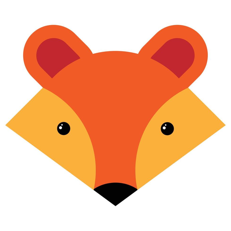 Fox face vector illustration.