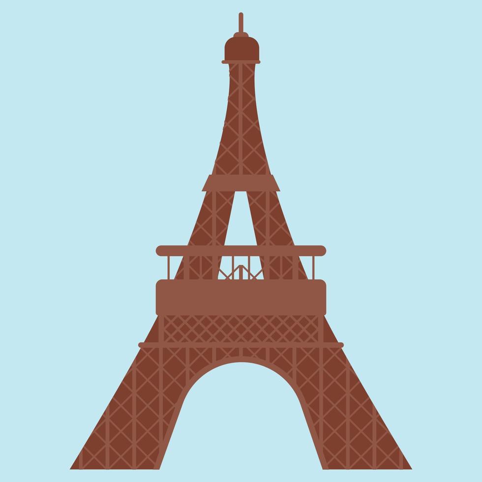 ilustración vectorial de la torre ifel. vector