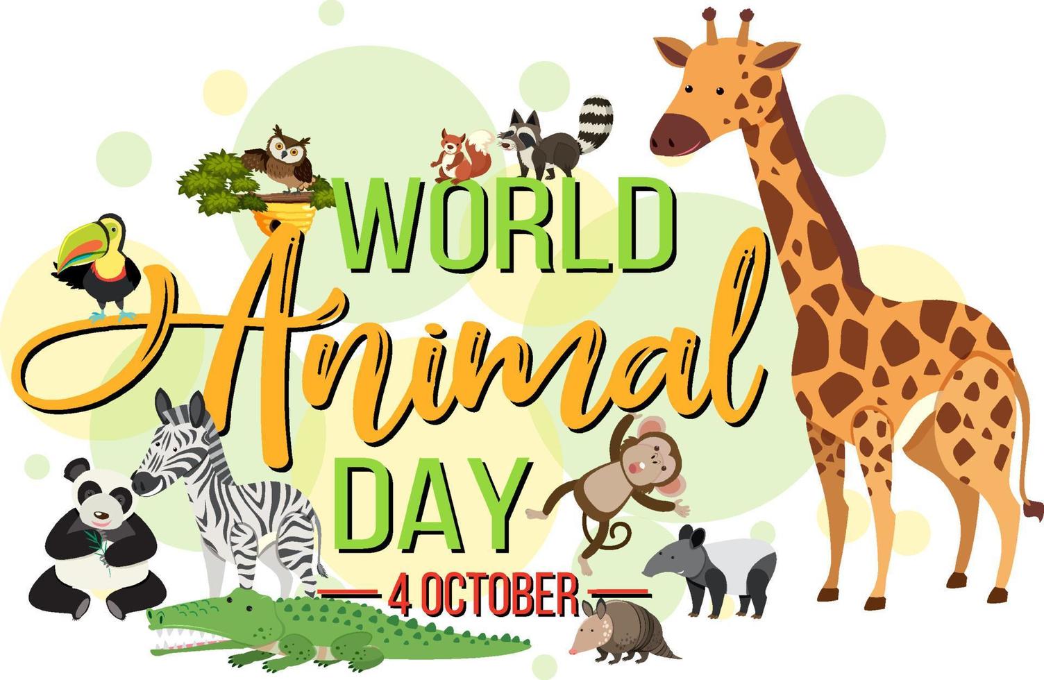 World Animal Day banner with wild animals 5132803 Vector Art at Vecteezy