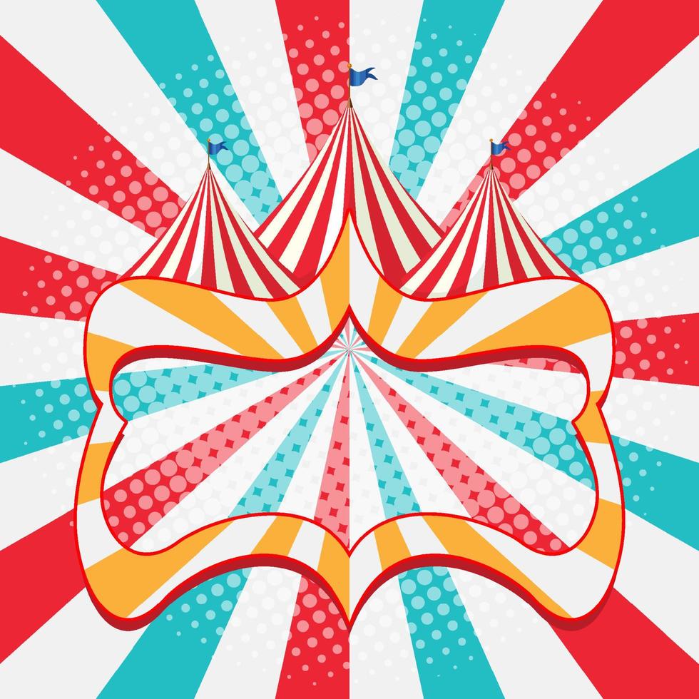banner de circo de carnaval vacío vector