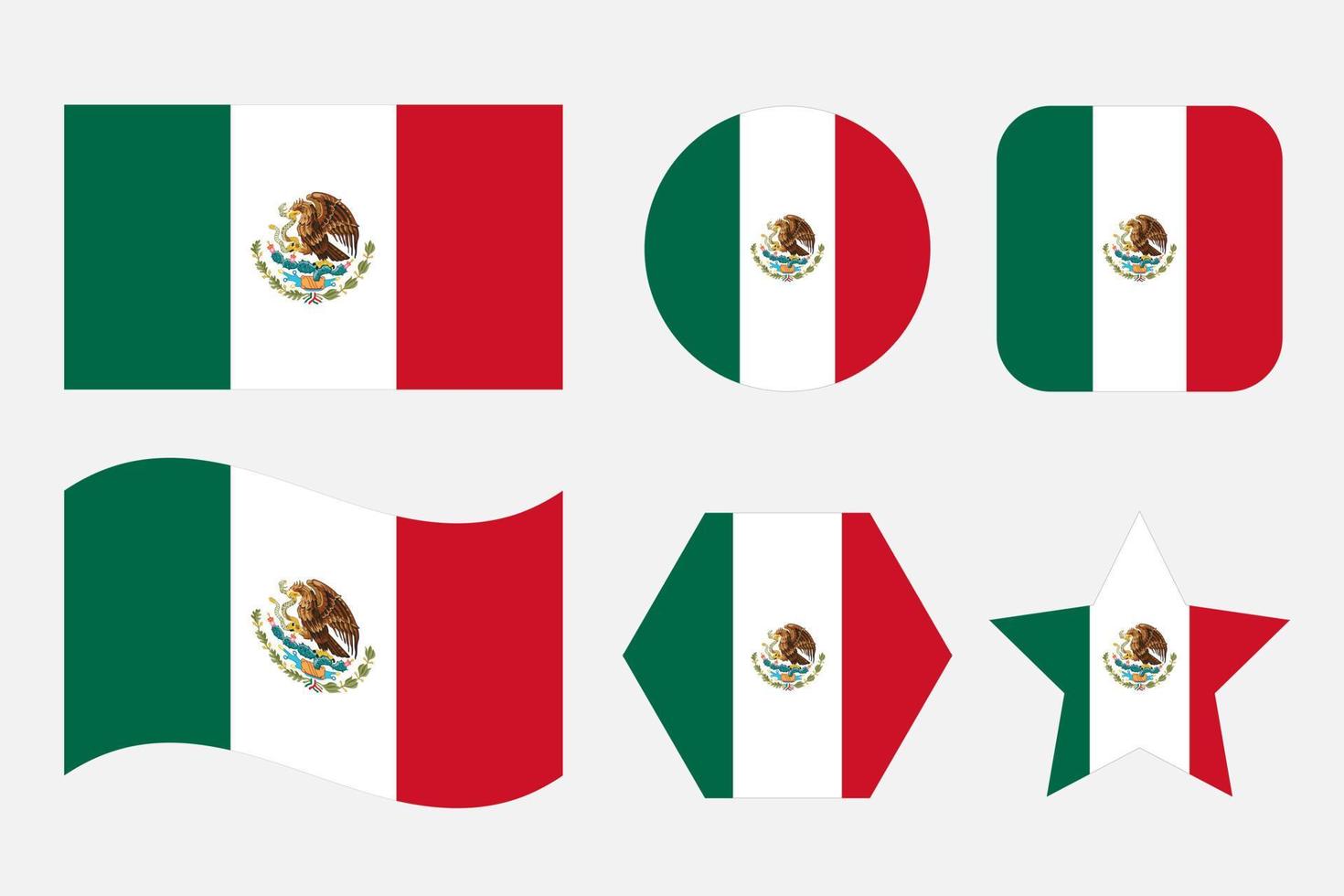 Ilustración simple de la bandera de México para el día de la independencia o las elecciones vector