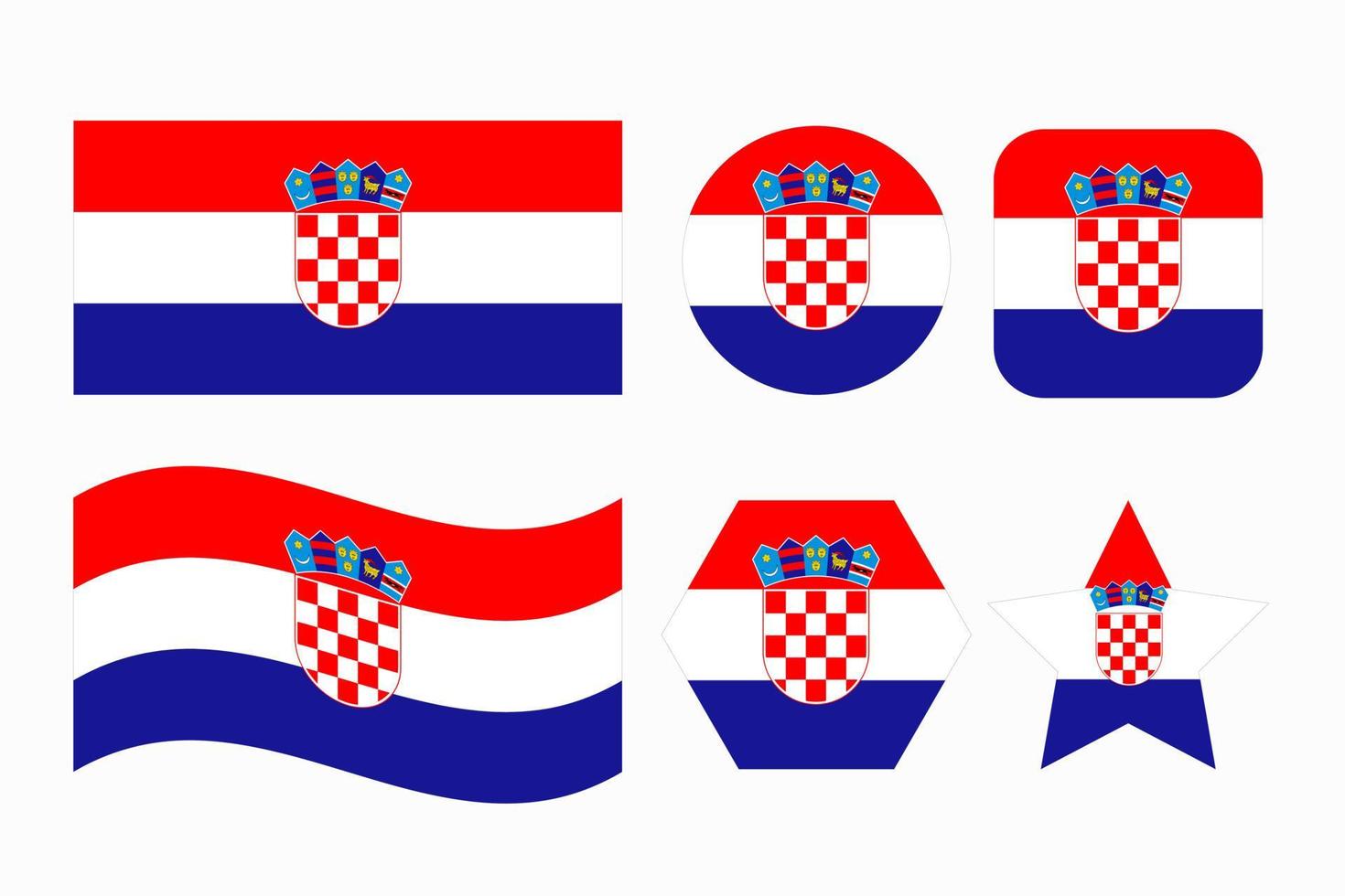Croatia flag simple illustration for independence day or election vector