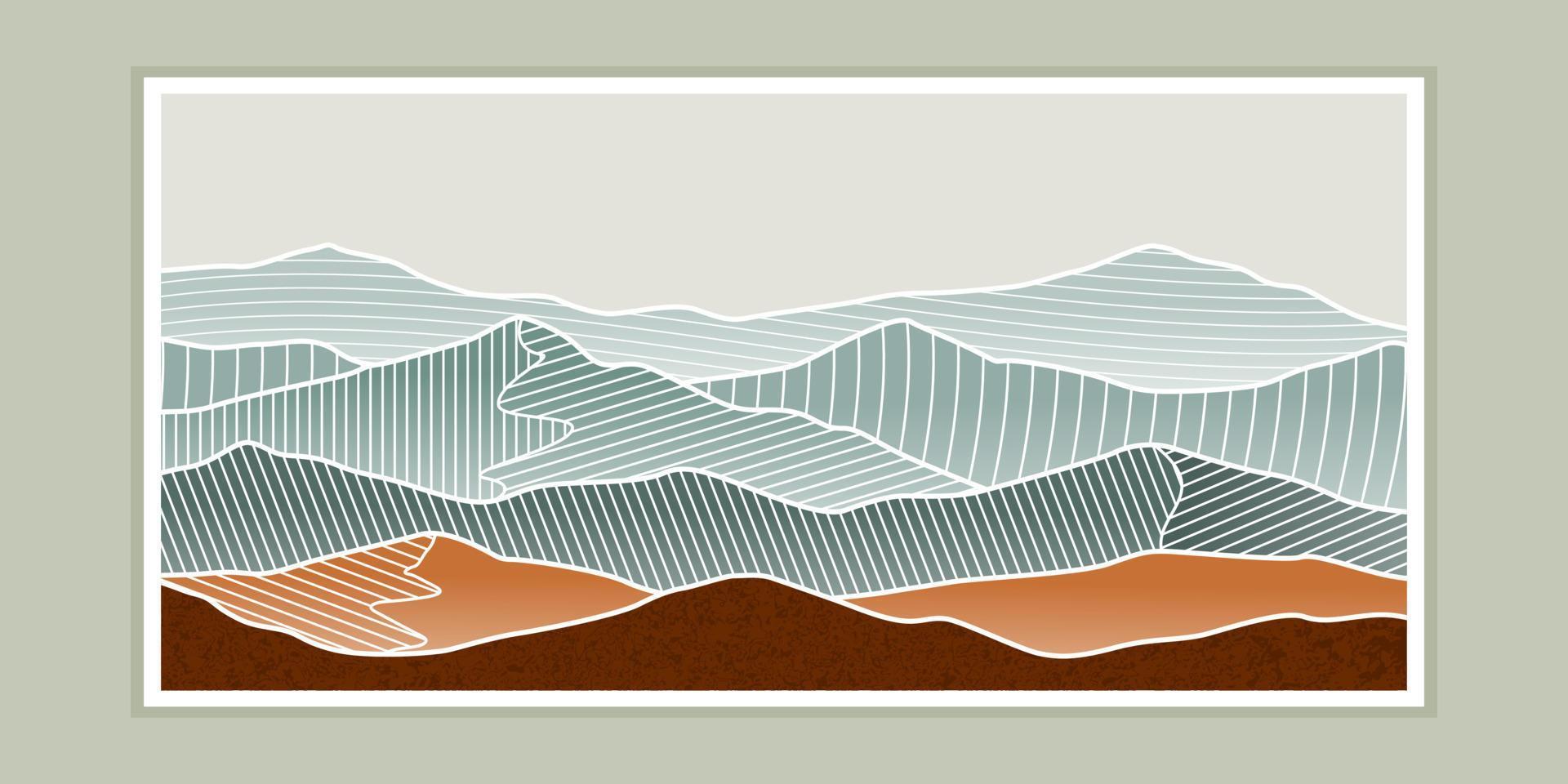 abstract mountain painting, Abstract background, Premium Vector