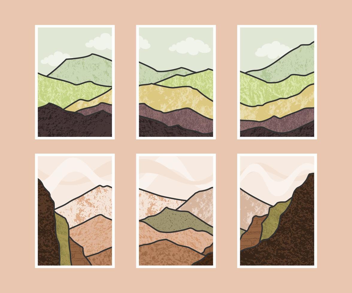 abstract mountain painting, Abstract background, Premium Vector