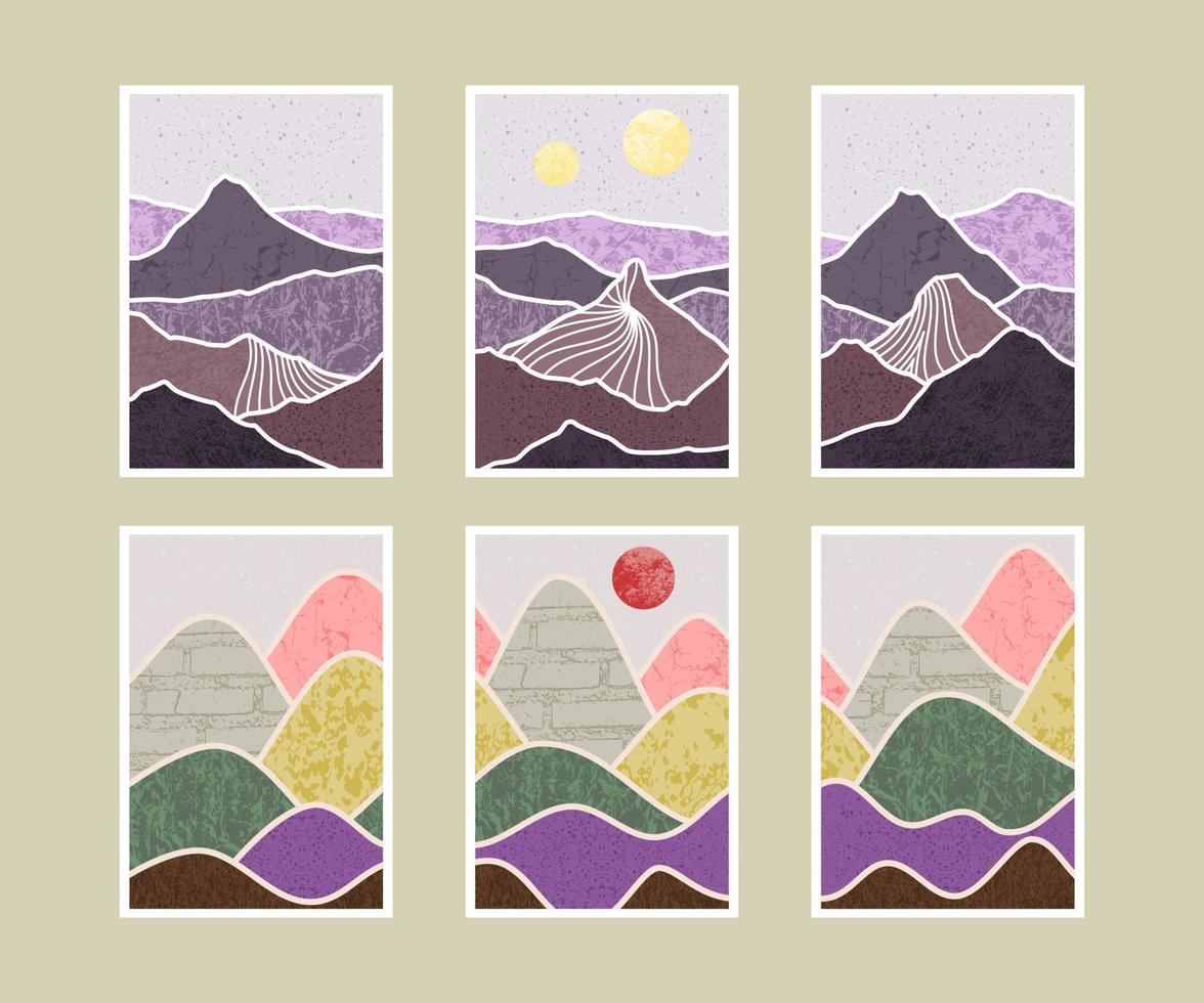 abstract mountain painting, Abstract background, Premium Vector