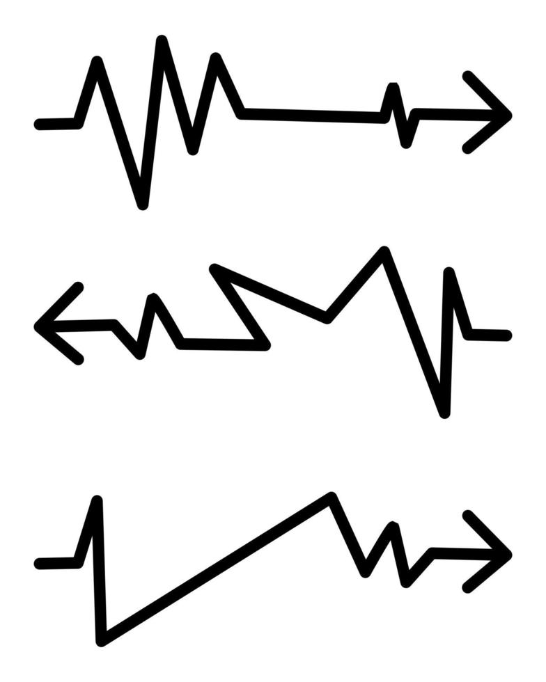 Arrows hand drawn doodle vector set.