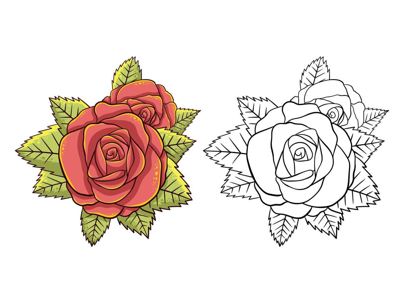 Rose vector design illustration isolated on white background