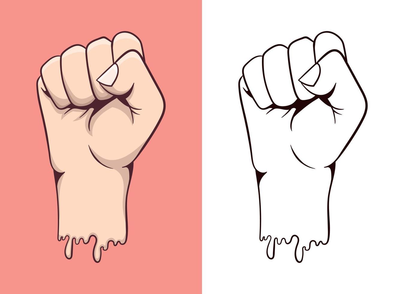 Fist vector design illustration isolated on white background