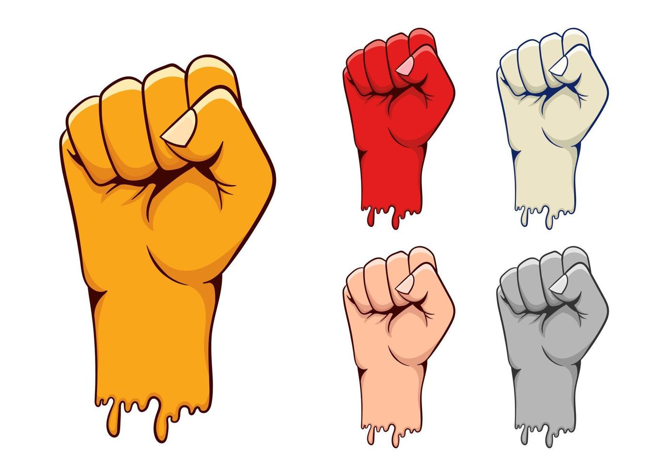 Fist vector design illustration isolated on white background