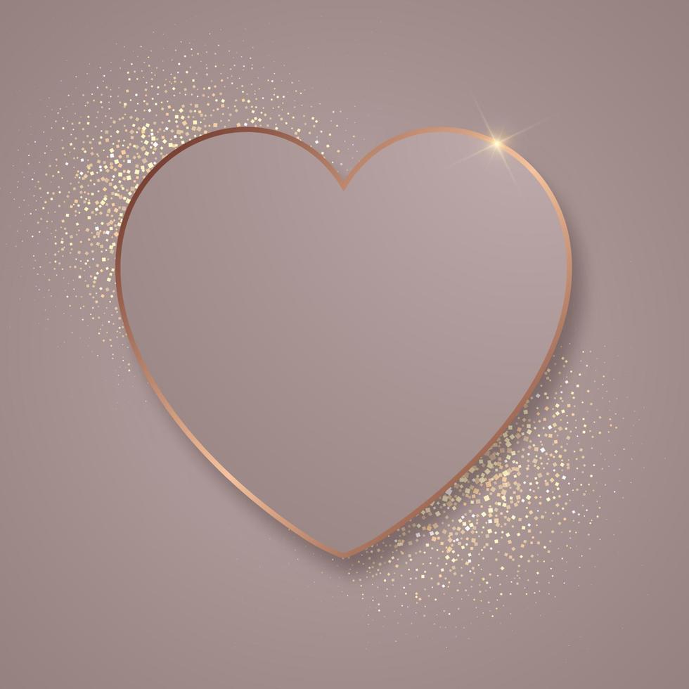 Elegant heart background for Valentines Day vector