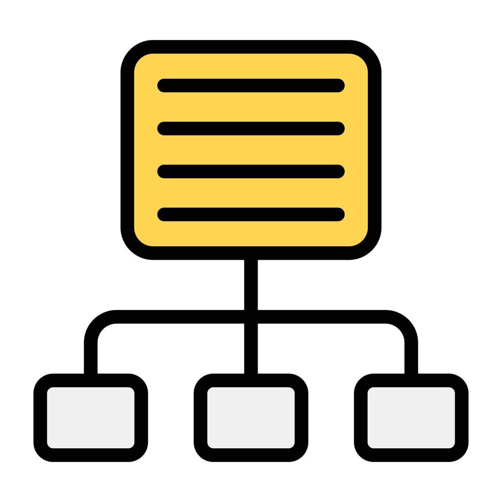 Algorithm vector design, sitemap on a paper depicting data flow