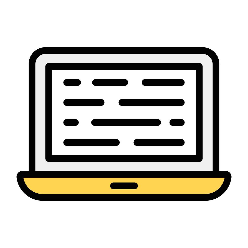 A page with on web page showing content writing vector