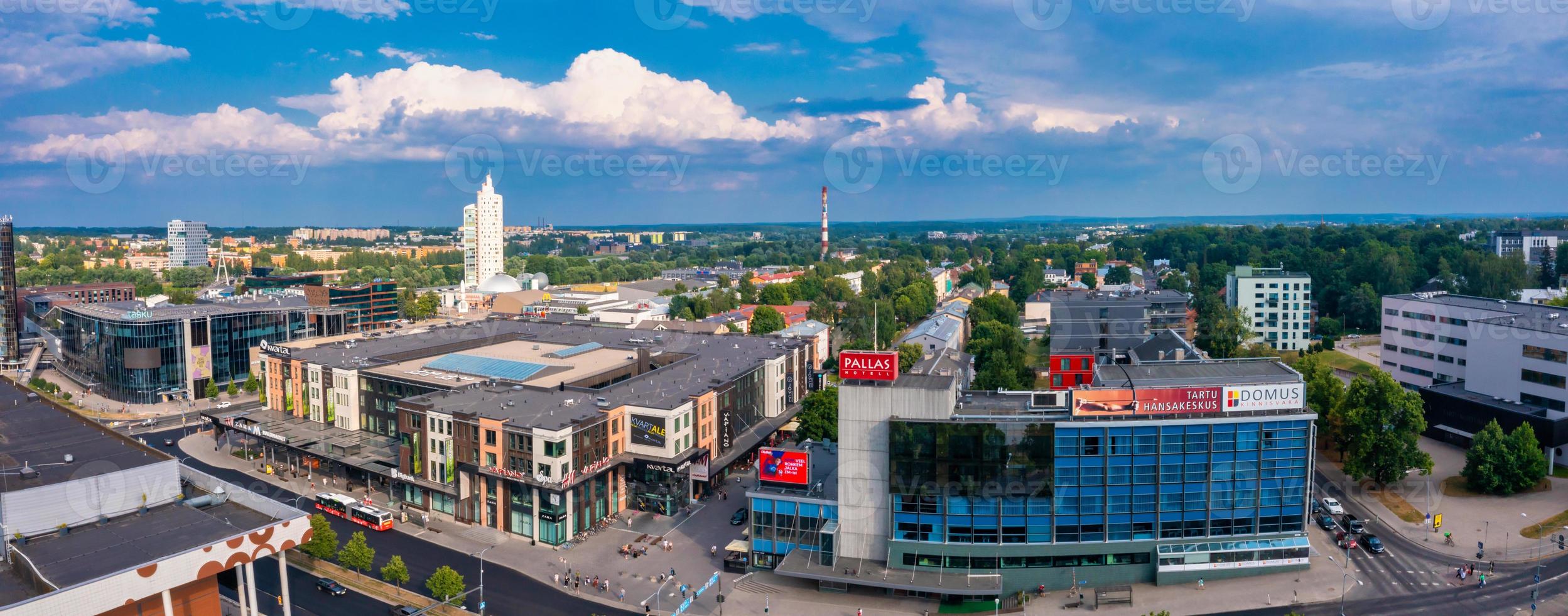 Cityscape of Tartu town in Estonia. photo