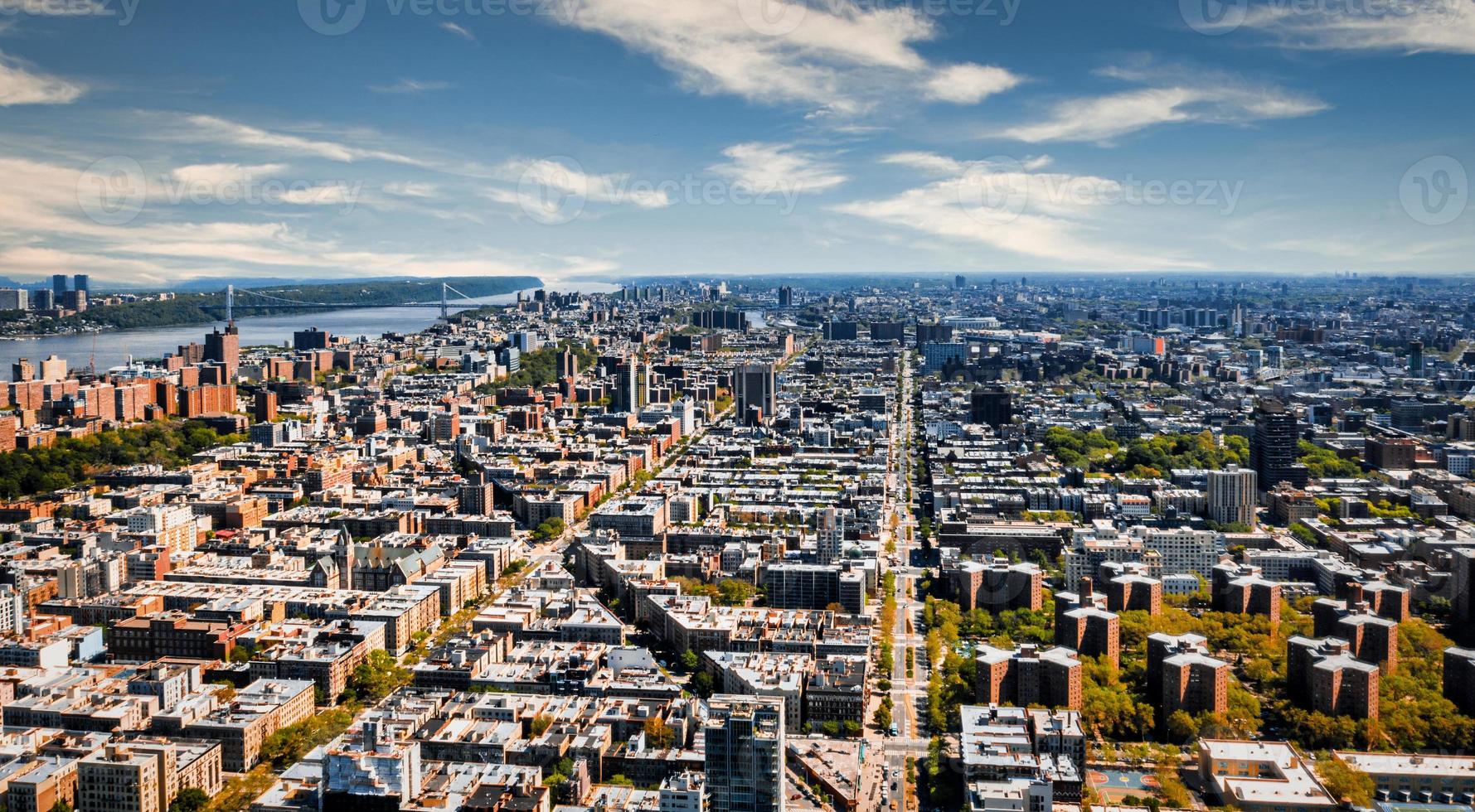 vista aérea del bajo manhattan en nueva york, estados unidos. foto