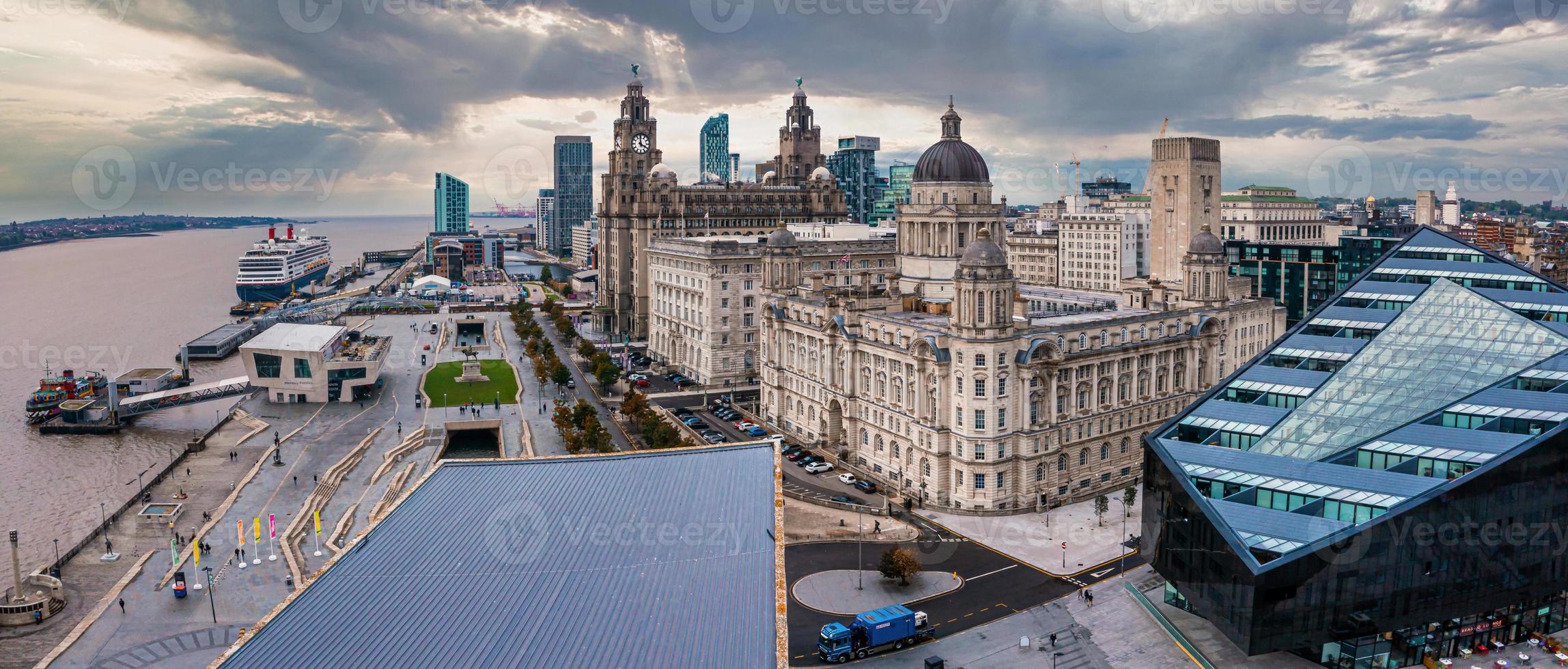 Aerial view of the Museum of Liverpool, UK photo