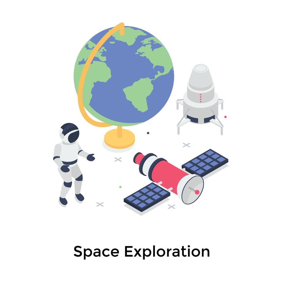 conceptos de exploración espacial vector