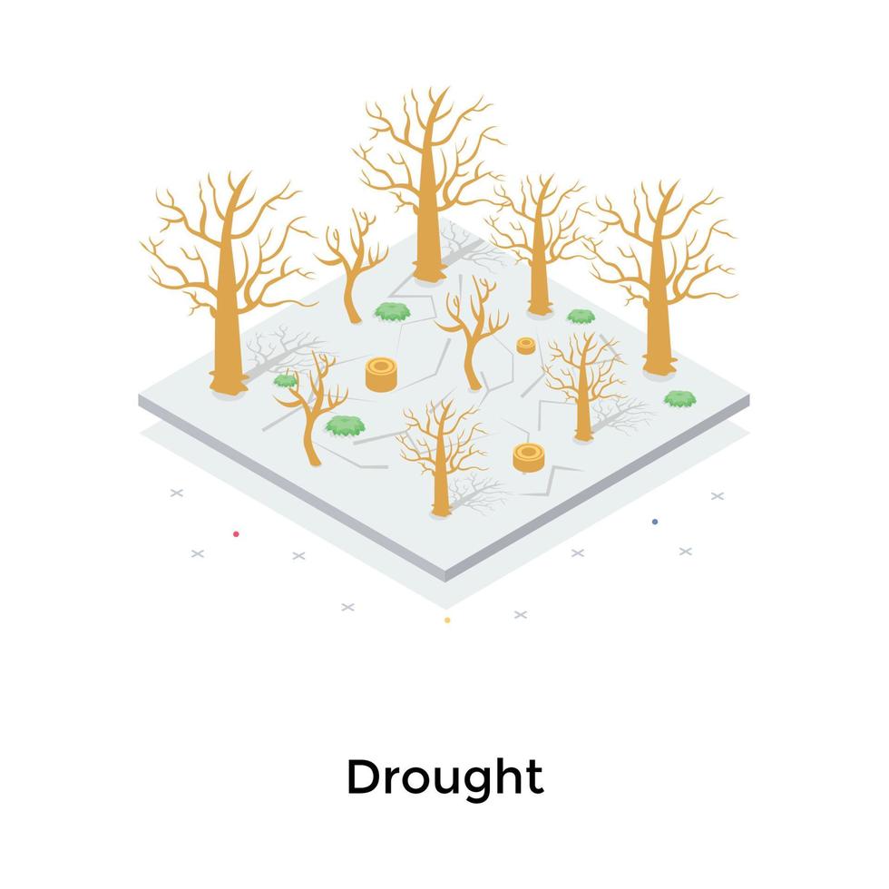 Trendy Drought Concepts vector