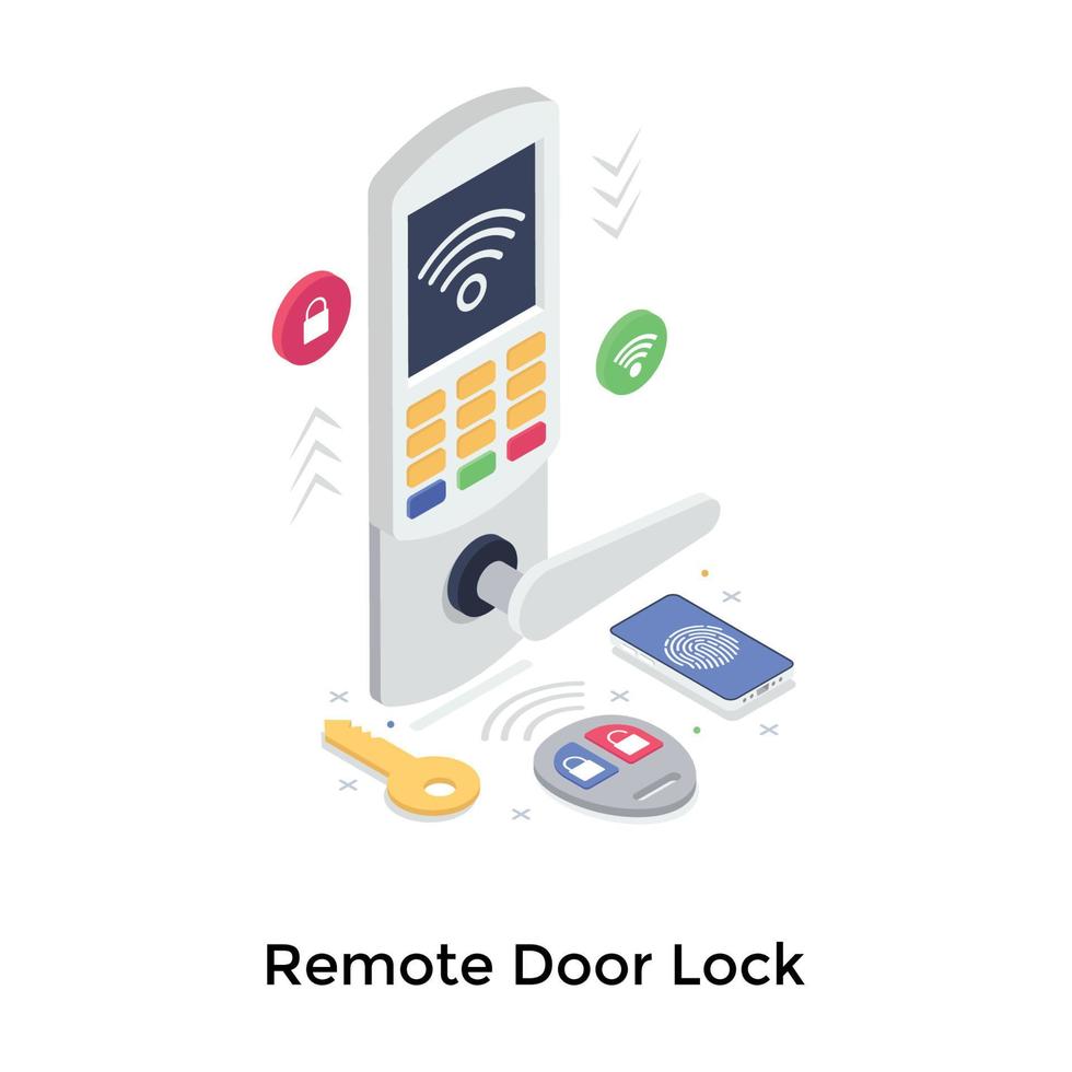 Remote Door Lock vector